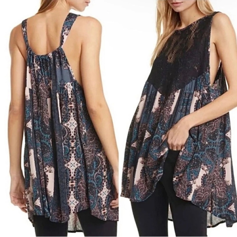 Free People Count Me In Lacy Dress Boho Tunic